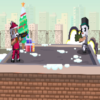 Play Xmas Rooftop Battles Game